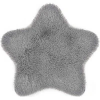 Dětský plyšový koberec SOFT STAR 60x60 cm - šedý