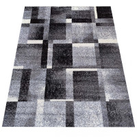 Kusový koberec WAVE Tiles - šedý