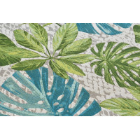 Kusový koberec Flair 105617 Tropical Leaves Turqouise Green – na ven i na doma