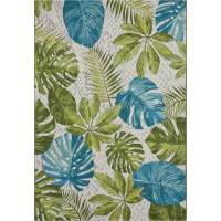Kusový koberec Flair 105617 Tropical Leaves Turqouise Green – na ven i na doma