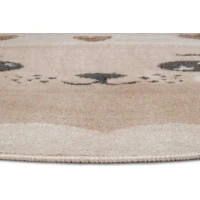 Dětský koberec Adventures 105963 Cream Beige kruh