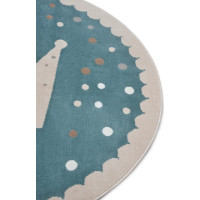 Dětský koberec Adventures 105970 Cream Blue kruh