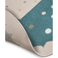 Dětský koberec Adventures 105970 Cream Blue kruh