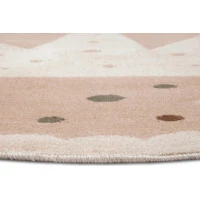 Dětský koberec Adventures 105971 Cream Beige kruh