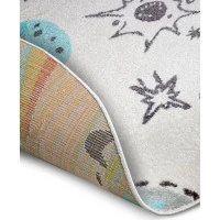 Dětský koberec Adventures 105957 Cream Multicolor kruh
