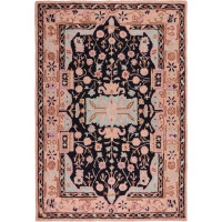 Kusový koberec Wool Loop Blossom Pink/Black