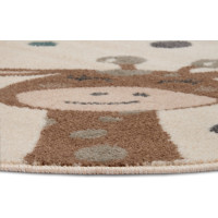 Dětský koberec Adventures 105968 Cream Brown Blue kruh