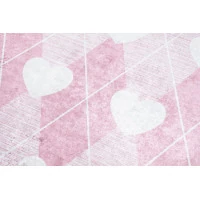 Dětský koberec EMMA - Srdíčka - růžový