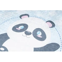 Dětský koberec EMMA - Medvídek panda - modrý