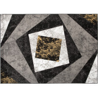 Kusový koberec TAPIS Vertigo - žlutý/šedý