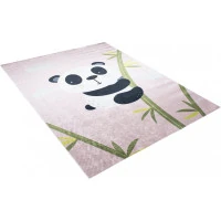 Dětský koberec EMMA - Medvídek panda - růžový