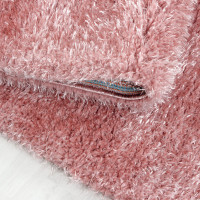 Kusový kulatý koberec Brilliant Shaggy 4200 Rose, průměr 160 cm