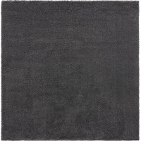 Kusový koberec Shaggy Teddy Charcoal čtverec