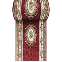 Běhoun NOBLE rosette - červený - 100x100 cm