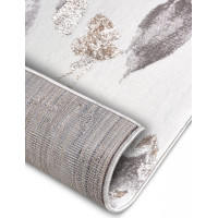 Kusový koberec Shine 105922 Floral White Grey Brown