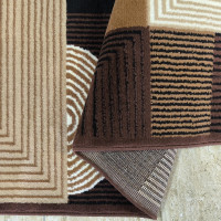 Kusový koberec ALPHA Abstract - hnědý