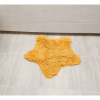 Dětský plyšový koberec SOFT STAR 60x60 cm - hořčicový