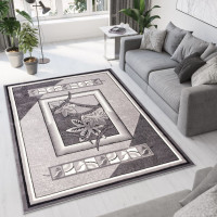 Kusový koberec TAPIS Frame - šedý