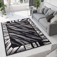 Kusový koberec TAPIS Safari - černý/šedý