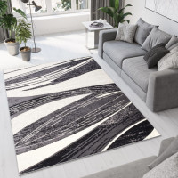 Kusový koberec TAPIS Soft - tmavě šedý/krémový