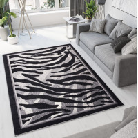 Kusový koberec TAPIS Tiger - šedý/černý
