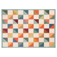 Kusový koberec AVENTURA Blocks - krémový/oranžový/modrý