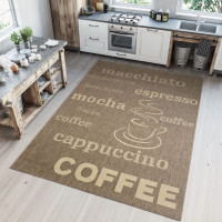 Sisalový PP koberec COFFEE - hnědý/krémový