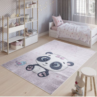 Dětský koberec EMMA - Panda s ptáčkem