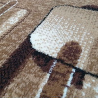 Kusový oválný koberec ALPHA Slide - hnědý