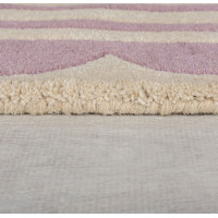 Ručně všívaný kusový koberec Lois Scallop Purple kruh
