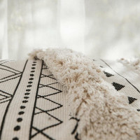 Kusový koberec BOHO - 50x160 cm - ecru/černý