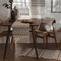 Kusový koberec BOHO - 50x160 cm - ecru/černý