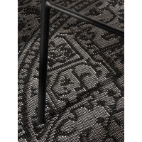 Kusový koberec Duet Kona Black/White kruh - na ven i na doma