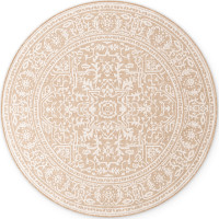 Kusový koberec Duet Kona Beige/White kruh - na ven i na doma