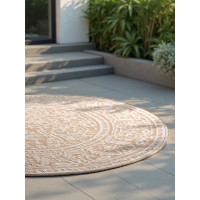 Kusový koberec Duet Kona Beige/White kruh - na ven i na doma