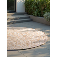 Kusový koberec Duet Rosel Beige/White kruh - na ven i na doma