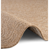 Kusový koberec Duet Rosel Beige/White kruh - na ven i na doma