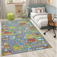 Dětský kusový koberec FLANNEL PRINTED - Ve městě