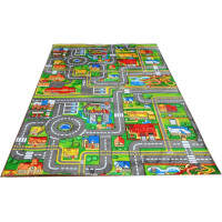 Dětský kusový koberec FLANNEL PRINTED - Ve městě