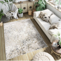 Kusový koberec HERA Print - krémový/šedý