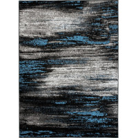 Kusový koberec MAYA Fog - modrý/černý/šedý, 250x300 cm