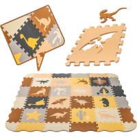 Pěnová puzzle podložka/ohrádka 36 prvků - Dinosauři - 143 cm x 143 cm x1 cm