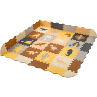 Pěnová puzzle podložka/ohrádka 36 prvků - Dinosauři - 143 cm x 143 cm x1 cm