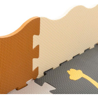 Pěnová puzzle podložka/ohrádka 36 prvků - Dinosauři - 143 cm x 143 cm x1 cm