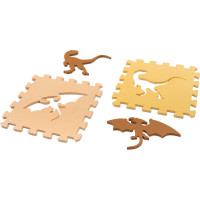 Pěnová puzzle podložka/ohrádka 36 prvků - Dinosauři - 143 cm x 143 cm x1 cm