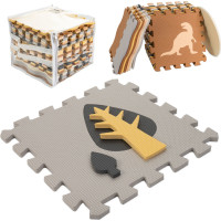 Pěnová puzzle podložka/ohrádka 36 prvků - Dinosauři - 143 cm x 143 cm x1 cm