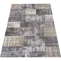 Kusový koberec PANNE squares - odstíny šedé