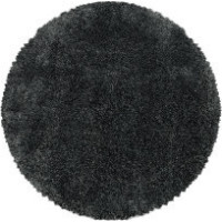 Kusový koberec Fluffy Shaggy 3500 grey circl, průměr 80 cm