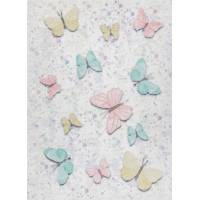 Dětský kusový koberec Bambino 1610 Butterflies cream, 80x150 cm