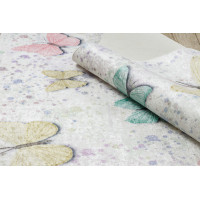 Dětský kusový koberec Bambino 1610 Butterflies cream, 80x150 cm